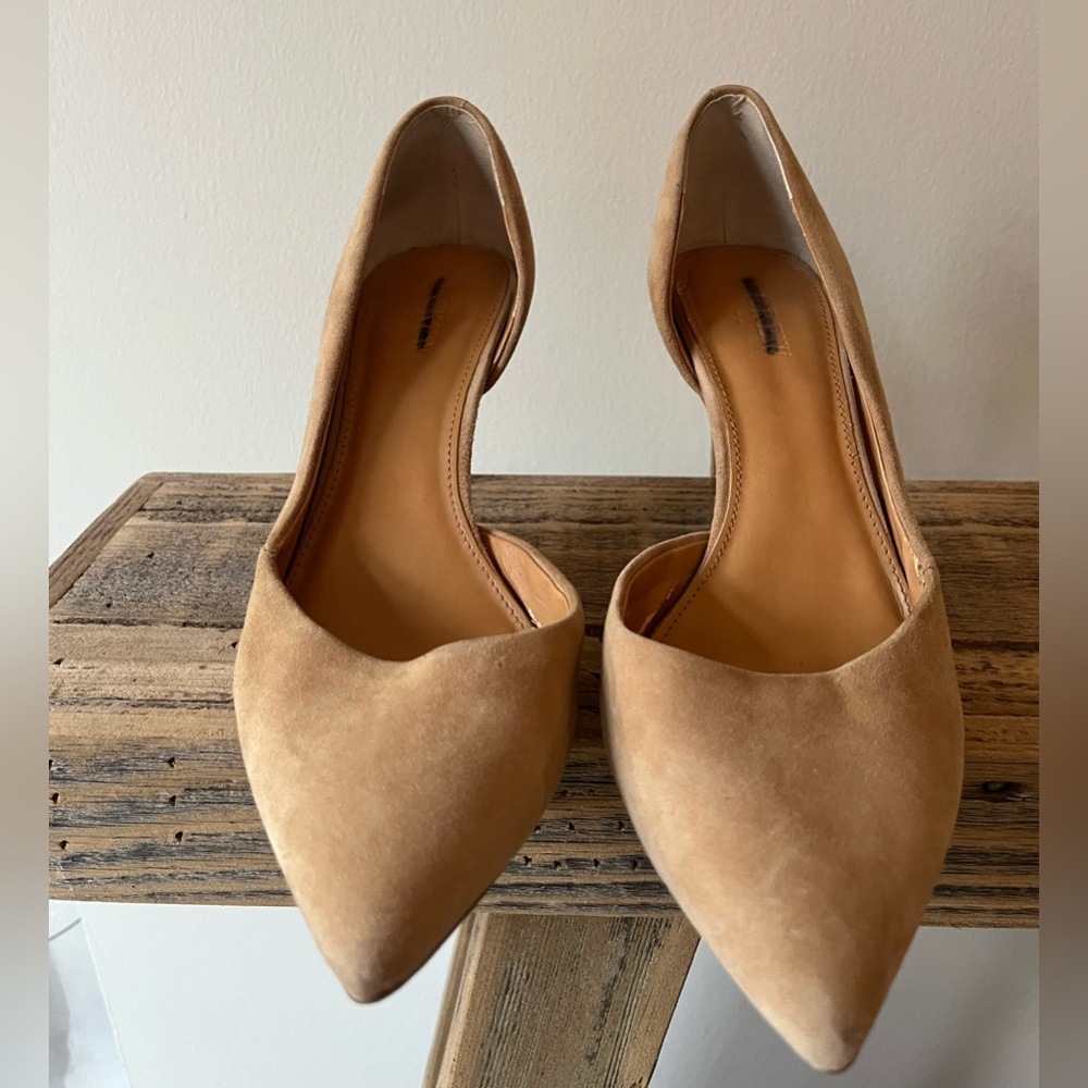 J. Crew Collette Suede D’Orsay pumps Tan s8.5